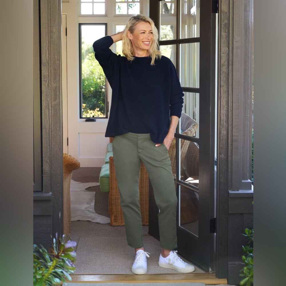 NWOT Frank & Eileen Wicklow Italian Chino Pants Size 0 Army Green